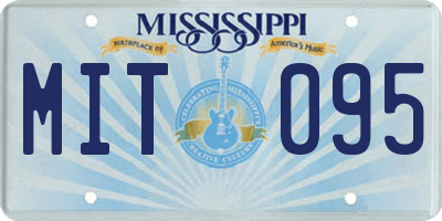 MS license plate MIT095