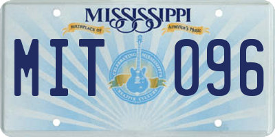 MS license plate MIT096