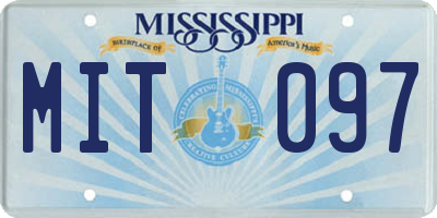 MS license plate MIT097