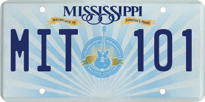 MS license plate MIT101