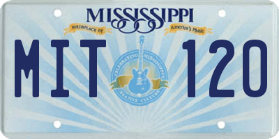MS license plate MIT120