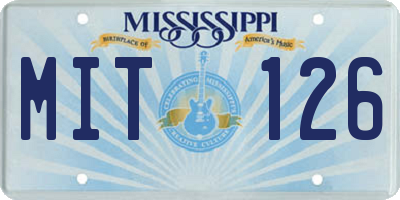 MS license plate MIT126