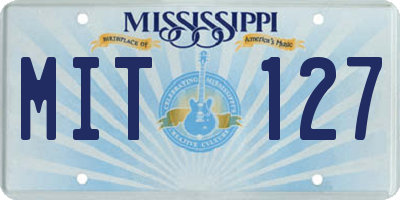 MS license plate MIT127