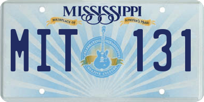 MS license plate MIT131