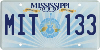 MS license plate MIT133