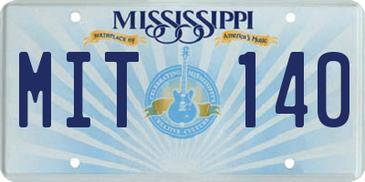 MS license plate MIT140