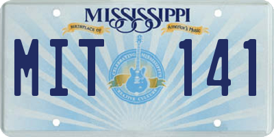 MS license plate MIT141