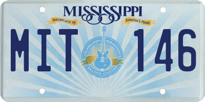MS license plate MIT146