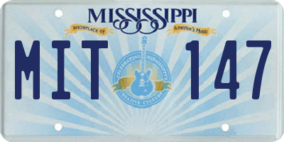 MS license plate MIT147