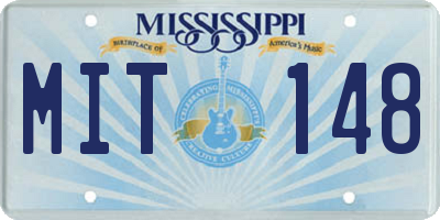MS license plate MIT148