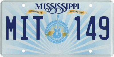 MS license plate MIT149
