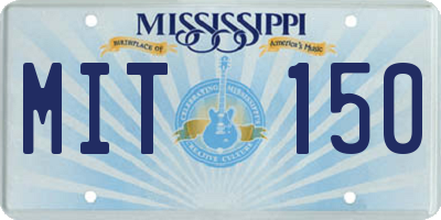 MS license plate MIT150