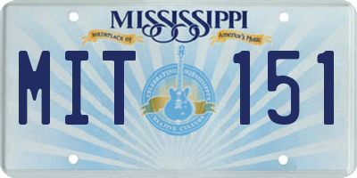 MS license plate MIT151