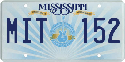 MS license plate MIT152