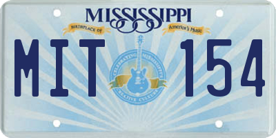 MS license plate MIT154