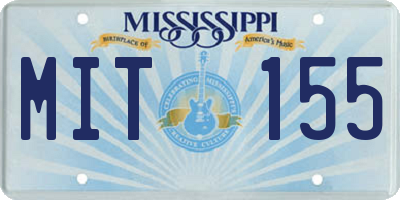 MS license plate MIT155