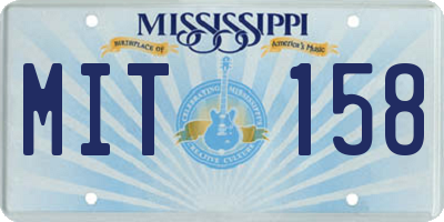 MS license plate MIT158