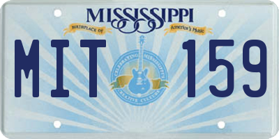 MS license plate MIT159