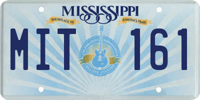 MS license plate MIT161