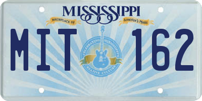 MS license plate MIT162