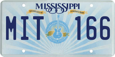 MS license plate MIT166