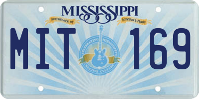 MS license plate MIT169