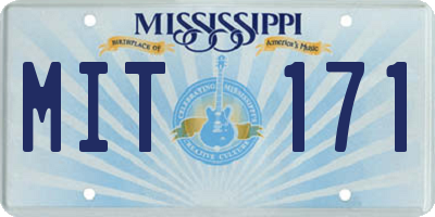 MS license plate MIT171