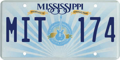 MS license plate MIT174
