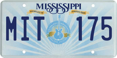 MS license plate MIT175