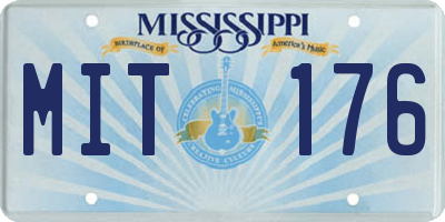 MS license plate MIT176