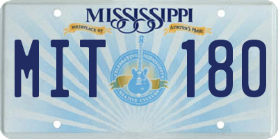 MS license plate MIT180