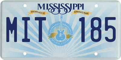 MS license plate MIT185