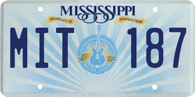 MS license plate MIT187