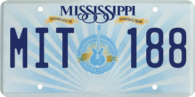 MS license plate MIT188