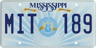 MS license plate MIT189