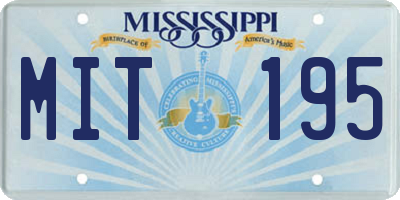 MS license plate MIT195