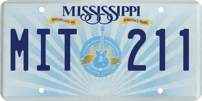 MS license plate MIT211