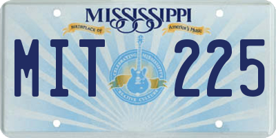 MS license plate MIT225