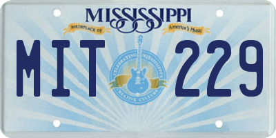 MS license plate MIT229