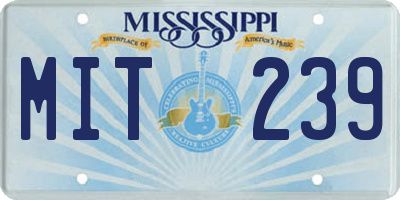 MS license plate MIT239