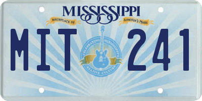 MS license plate MIT241