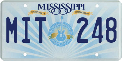 MS license plate MIT248