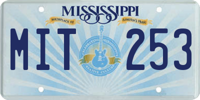 MS license plate MIT253