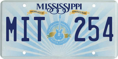 MS license plate MIT254