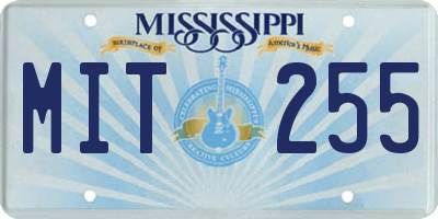 MS license plate MIT255