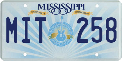 MS license plate MIT258