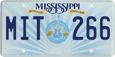 MS license plate MIT266