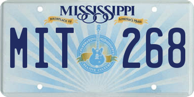 MS license plate MIT268