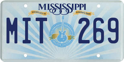 MS license plate MIT269