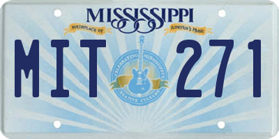 MS license plate MIT271